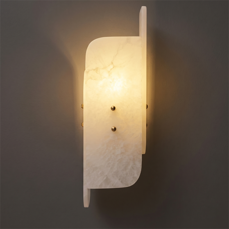 Skulpturale Alabaster-Wandleuchte