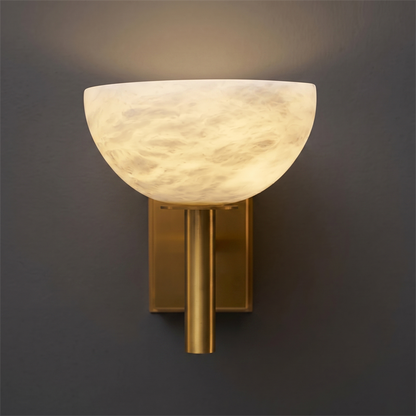 Skulpturale Alabaster-Wandleuchte