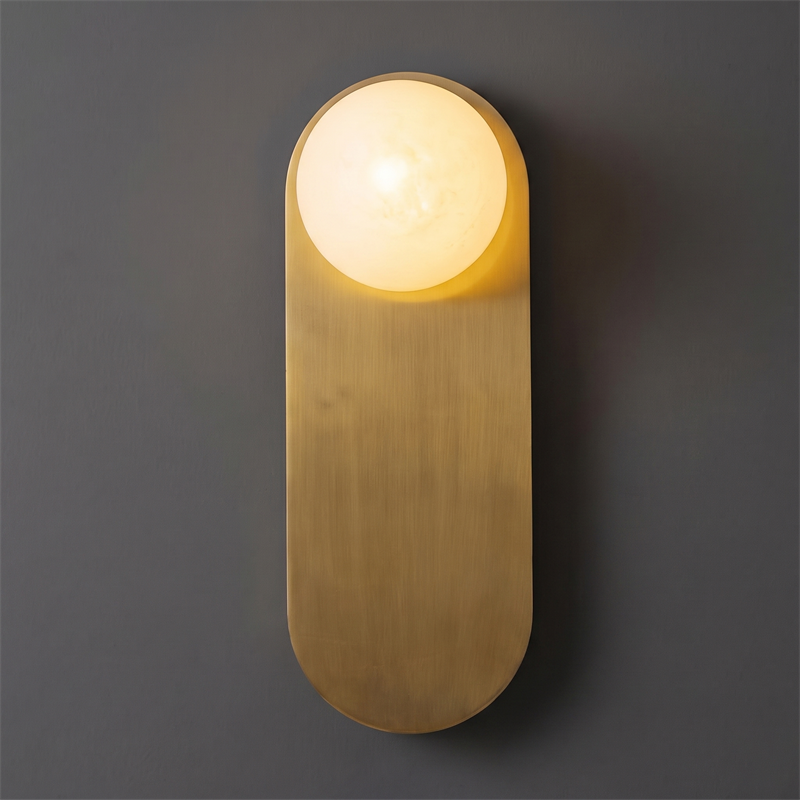 Skulpturale Alabaster-Wandleuchte