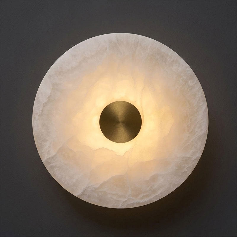 Skulpturale Alabaster-Wandleuchte