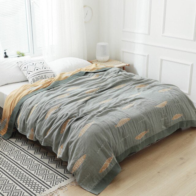 Hochwertige Baumwolldecke mit edlem Muster