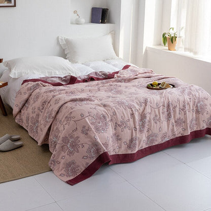 Hochwertige Baumwolldecke mit edlem Muster