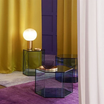 Glaskugel-Tischlampe