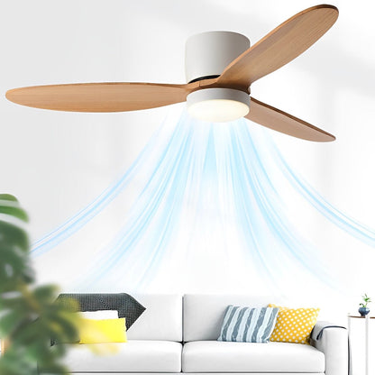 Moderner flacher LED-Deckenventilator mit Licht