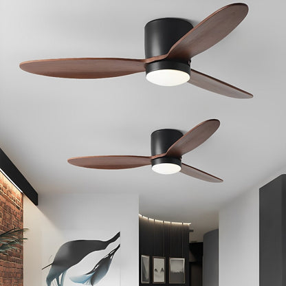 Moderner flacher LED-Deckenventilator mit Licht