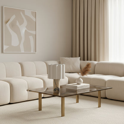 Wiederaufladbare Tischlampe aus Calacatta-Marmor