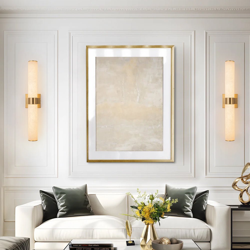 Moderne Alabaster-LED-Wandleuchte