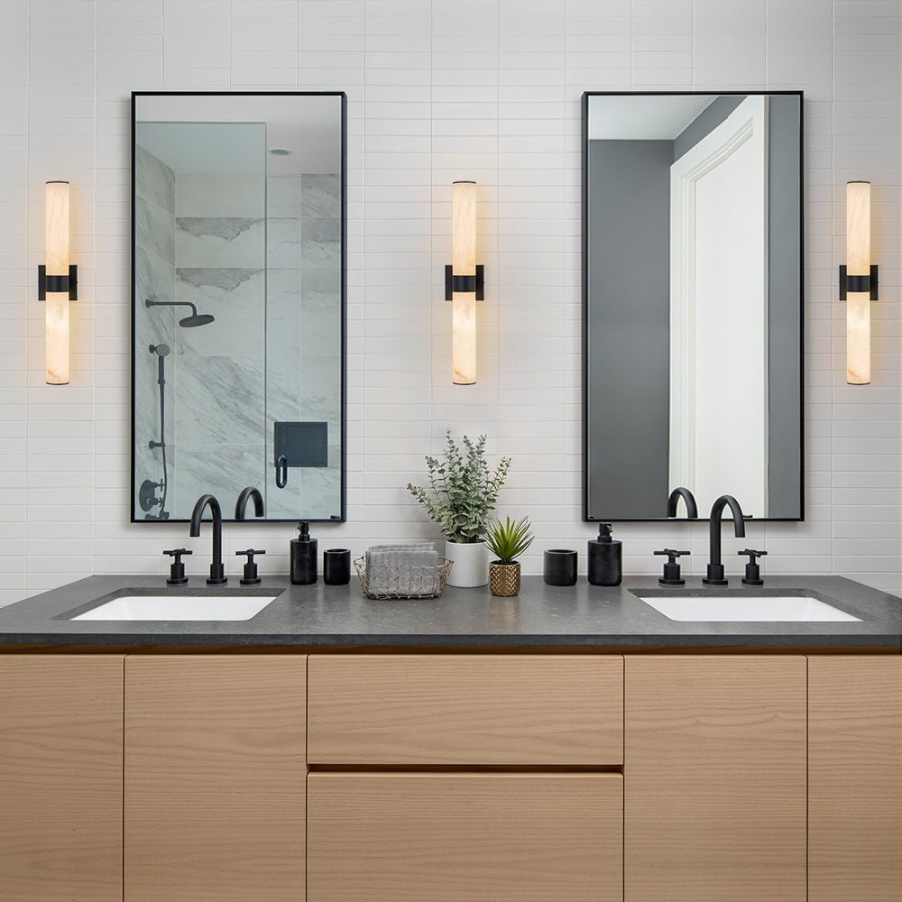 Moderne Alabaster-LED-Wandleuchte