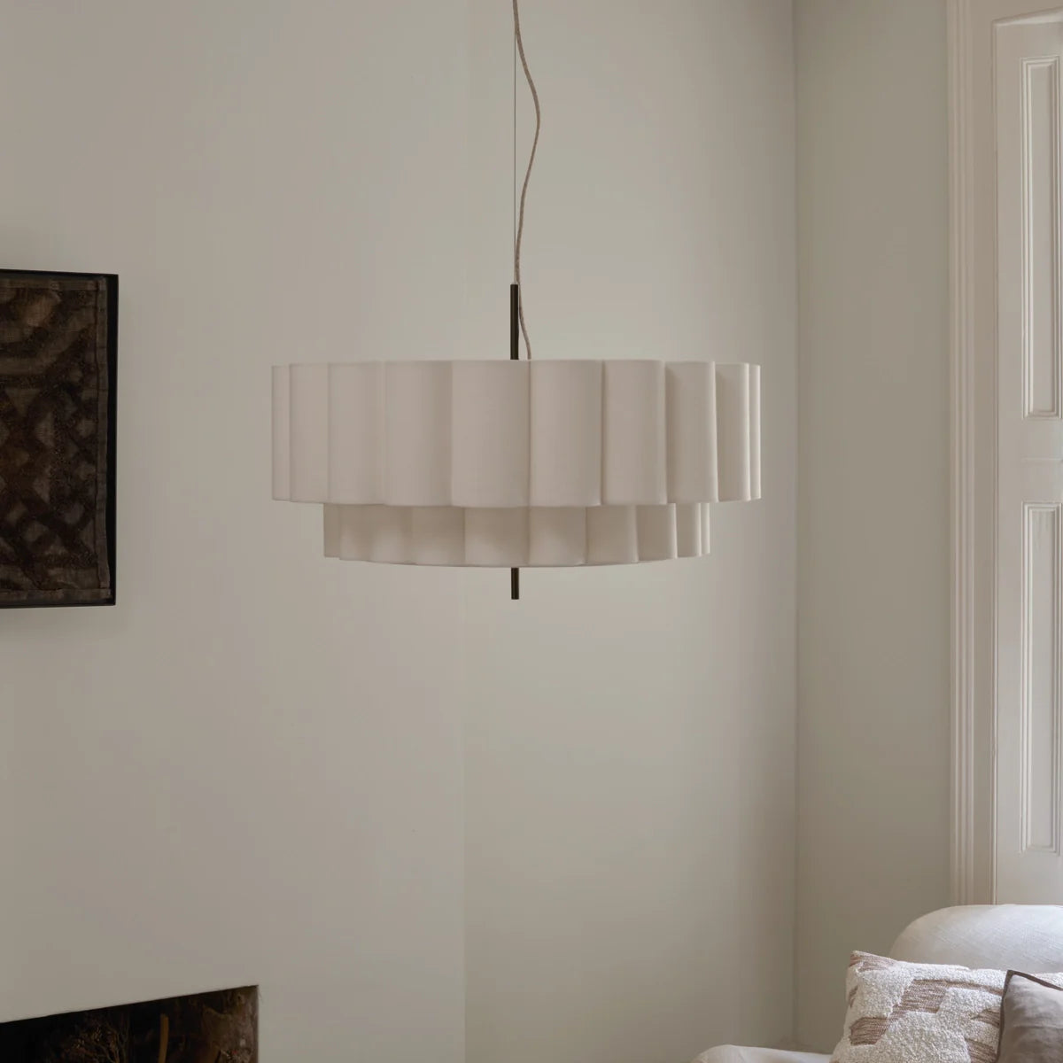 Große gewellte Hängelampe