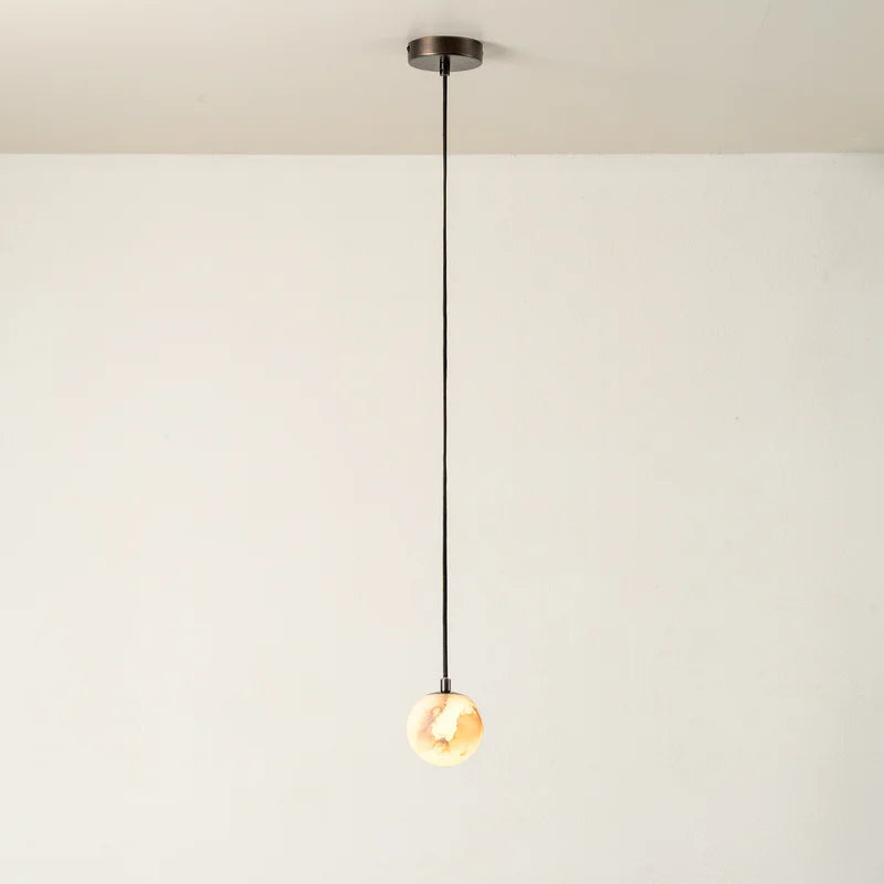 Alabasterglas Bronze Hängeleuchte