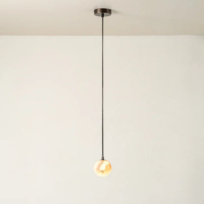 Alabasterglas Bronze Hängeleuchte