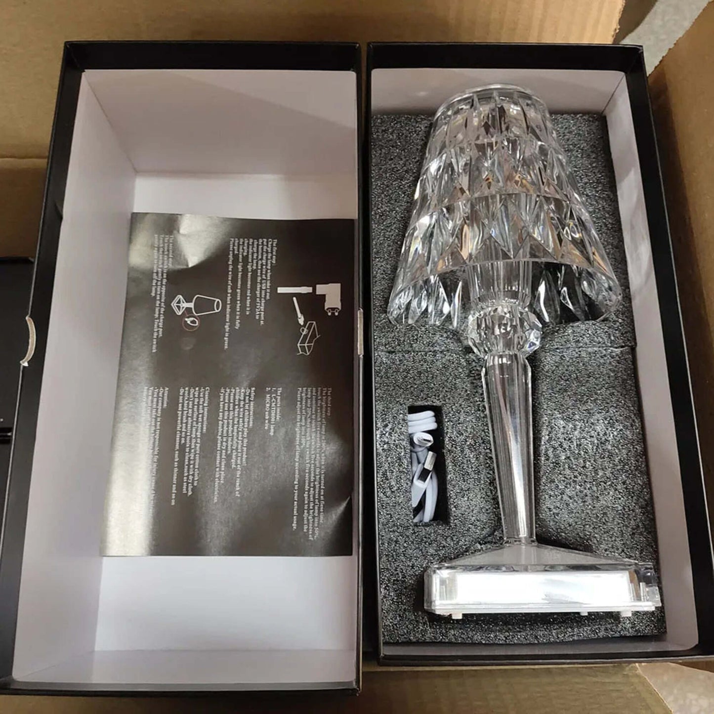 Kristalloptik LED-Tischlampe