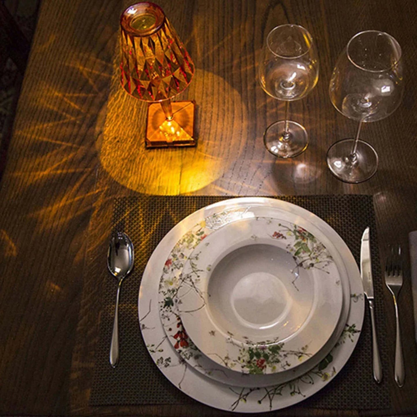 Kristalloptik LED-Tischlampe