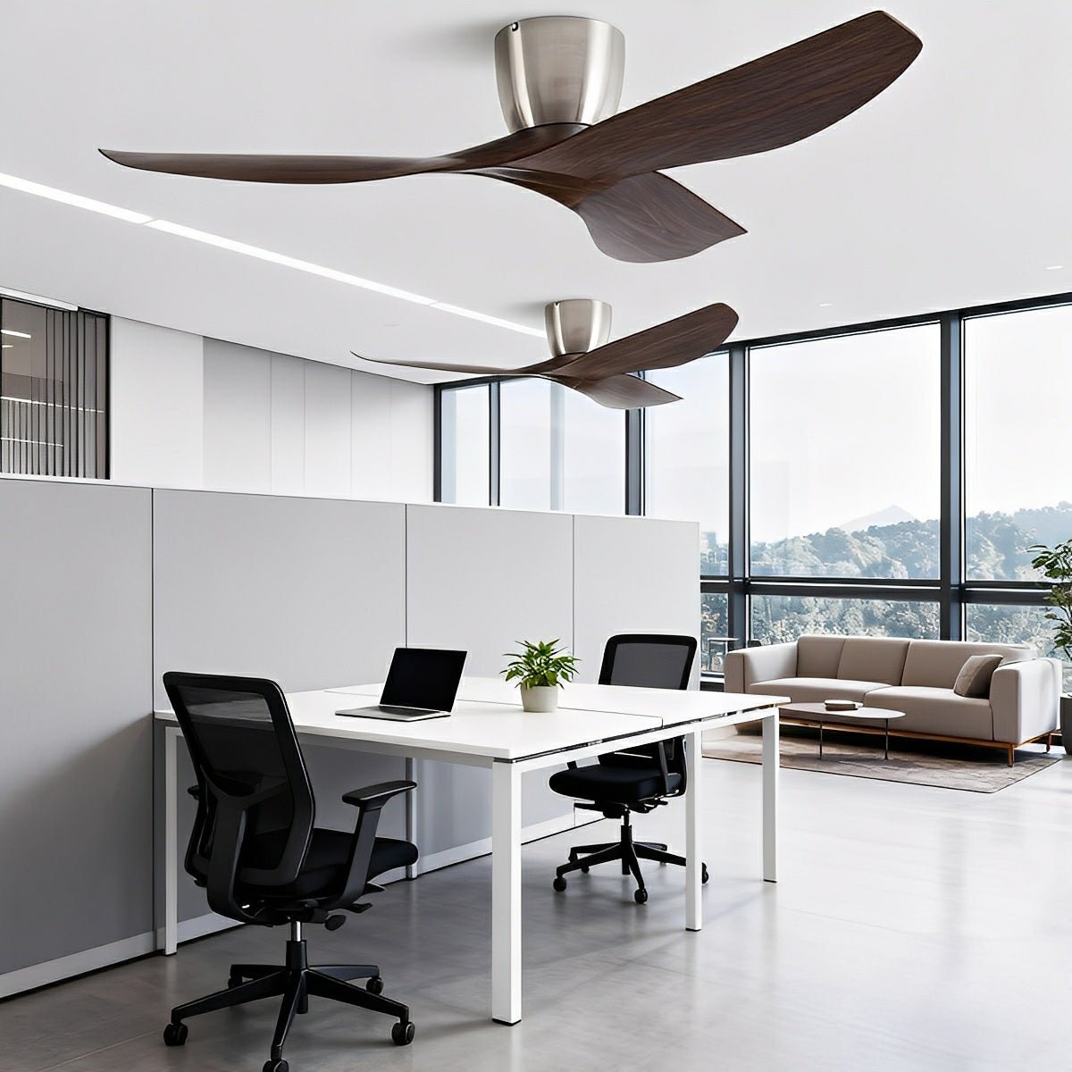 Moderner Deckenventilator mit Gleichstrommotor