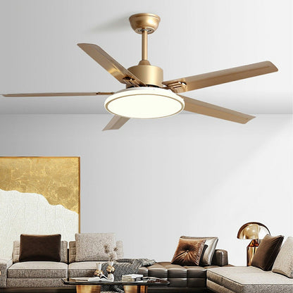 Moderner LED-Deckenventilator mit 5 Flügeln und Licht