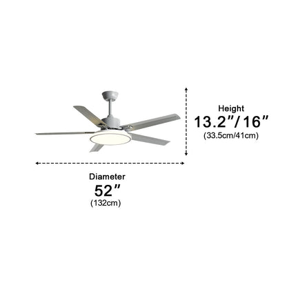 Moderner LED-Deckenventilator mit 5 Flügeln und Licht