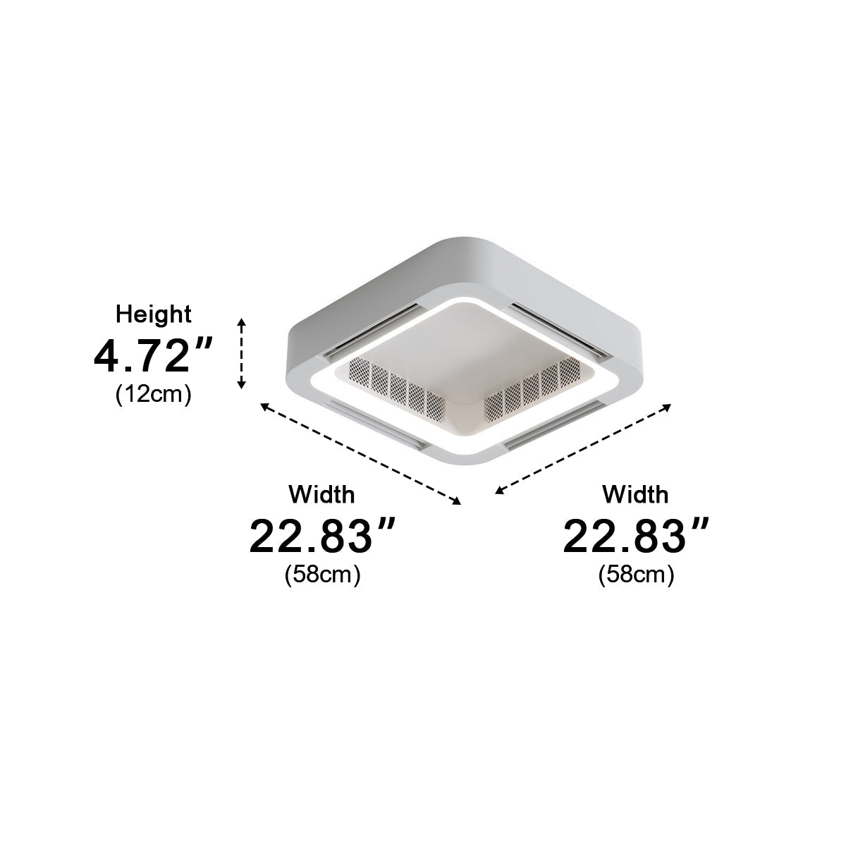 Moderner LED-Deckenventilator ohne Flügel