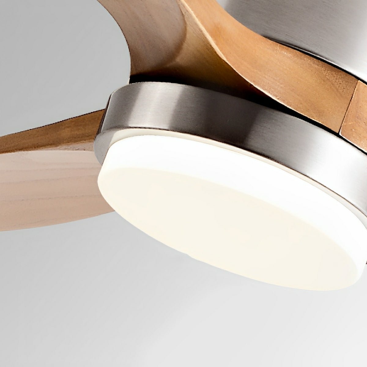 Moderne Holzoptik LED-Deckenventilatorlampe
