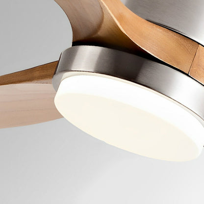 Moderne Holzoptik LED-Deckenventilatorlampe