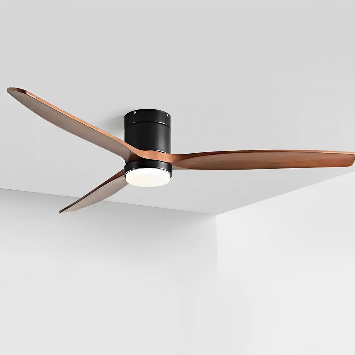 Moderne Holzoptik LED-Deckenventilatorlampe