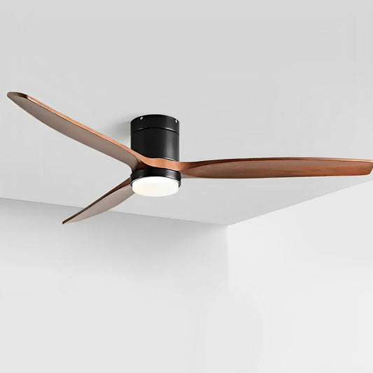 Moderne Holzoptik LED-Deckenventilatorlampe