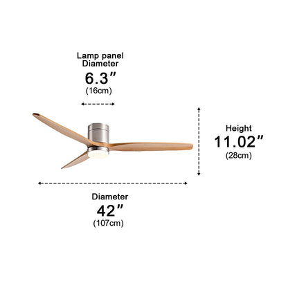 Moderne Holzoptik LED-Deckenventilatorlampe