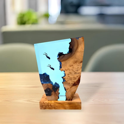 Kunstvolle Meeres-Tischlampe