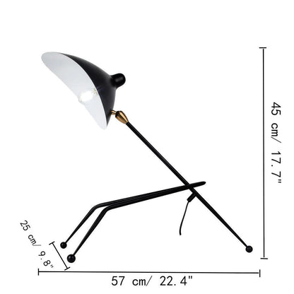 Moderne Metall-Dreibein-Tischlampe