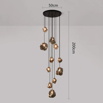Moderner LED-Treppenhaus-Kronleuchter