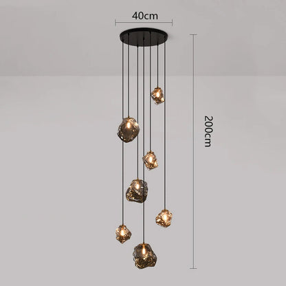 Moderner LED-Treppenhaus-Kronleuchter