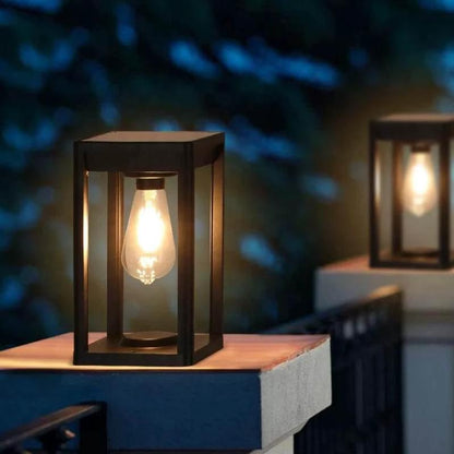 Solar-LED-Außen-Säulenleuchte mit Bewegungssensor