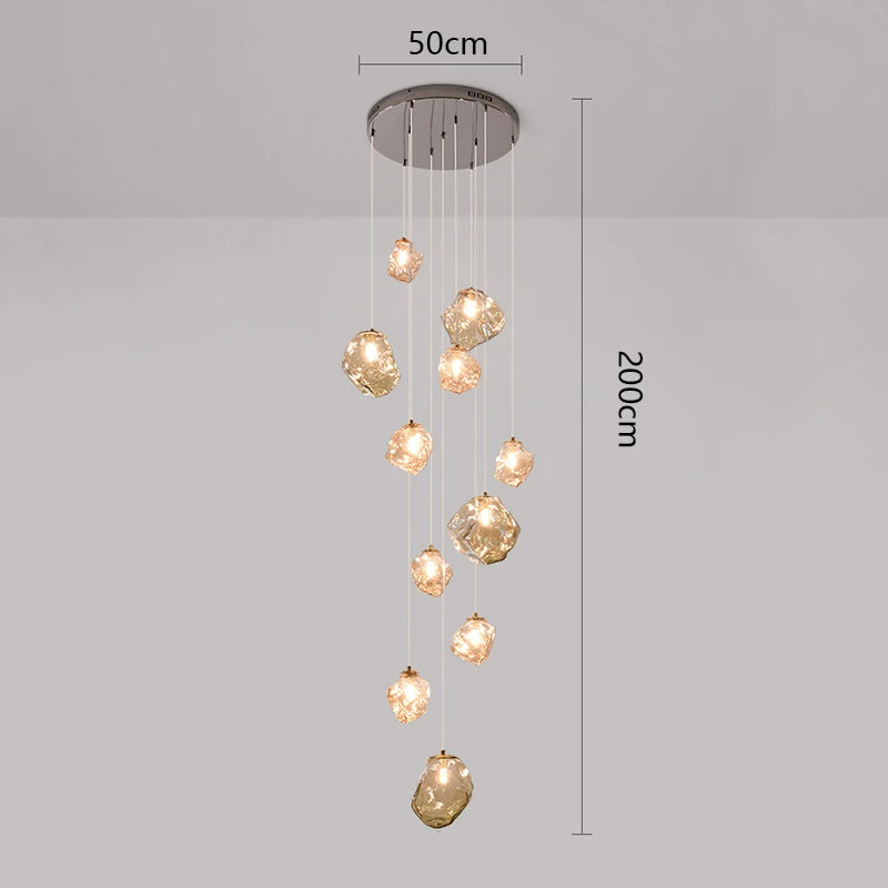 Moderner LED-Treppenhaus-Kronleuchter