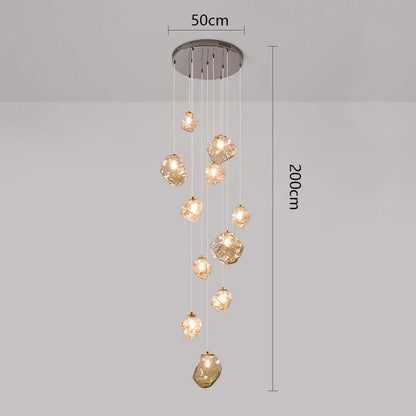 Moderner LED-Treppenhaus-Kronleuchter