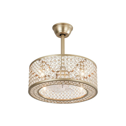 Moderner Kristall-Deckenventilator mit Licht