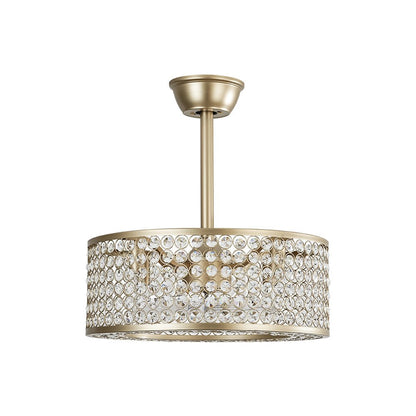 Moderner Kristall-Deckenventilator mit Licht