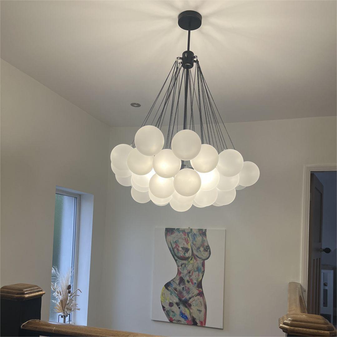 Kronleuchter mit Glasblasengruppen