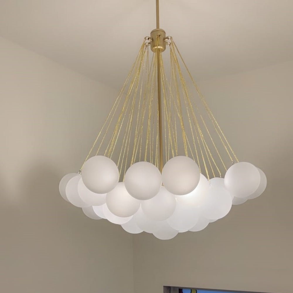 Kronleuchter mit Glasblasengruppen