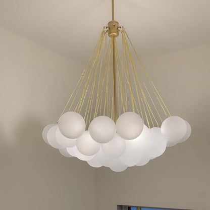 Kronleuchter mit Glasblasengruppen