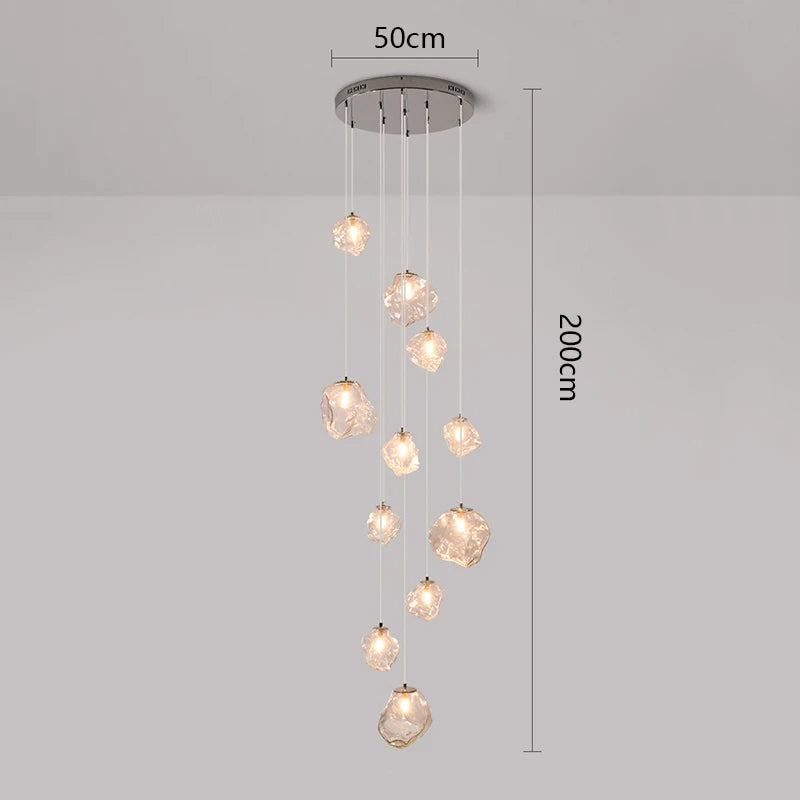 Moderner LED-Treppenhaus-Kronleuchter
