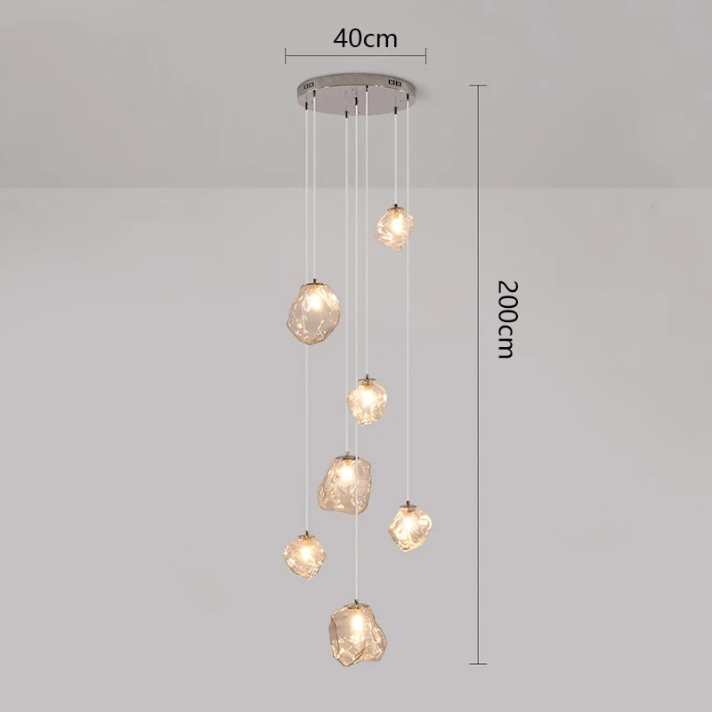 Moderner LED-Treppenhaus-Kronleuchter